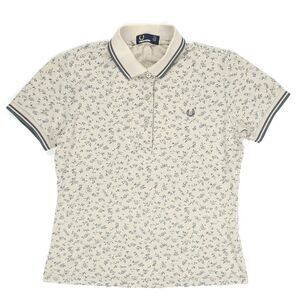 FRED PERRY Twin Tipped Polo Floral Fitted Golf Shirt Preppy Academia Tennis 6